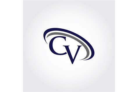 Monogram Cv Logo Design By Vectorseller