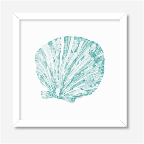 Blue Sea Shell Print By Rooftop Illustrations