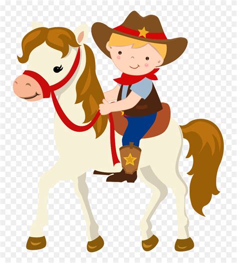 Transparent Cowboy Clipart For Kids Horse Cowboy Clip Art Png