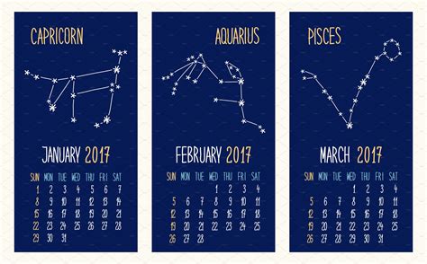 Hand Drawn Constellations Calendar Creative Daddy