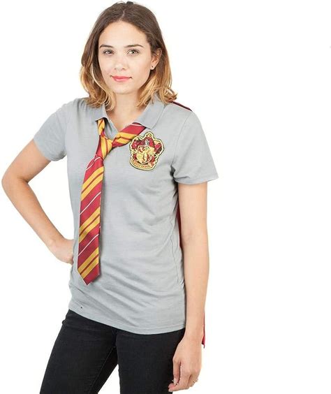 Harry Potter Gryffindor Caped Polo With Tie Juniors T Shirt
