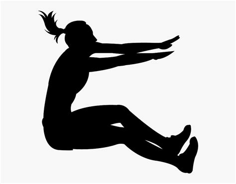 Female Long Jump Silhouette Free Transparent Clipart Clipartkey