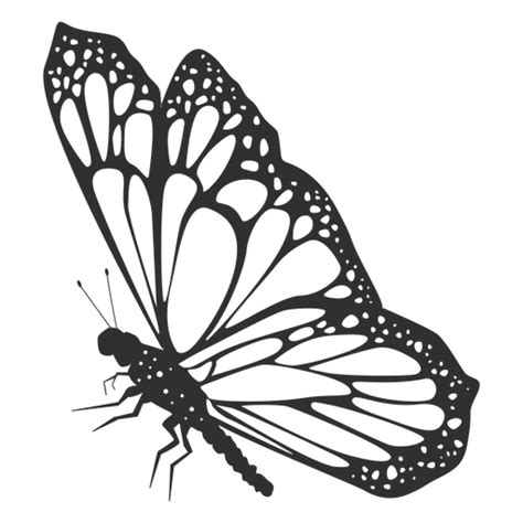 Monarch Butterfly Flying Silhouette Transparent Png And Svg Vector