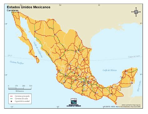 Ardilla Sentido Táctil Probar Mapa De Mexico Rutas Carreteras Doble