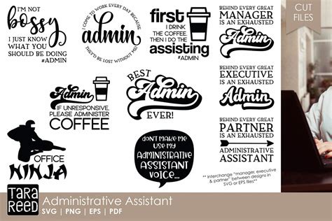 Administrative Assistant - Office SVG and Cut Files (188955) | Cut