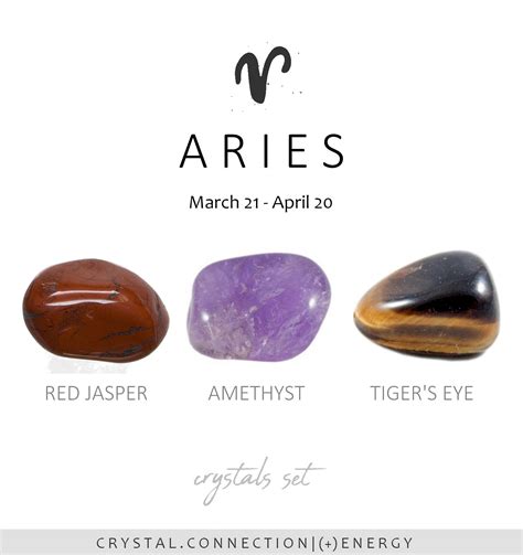 Aries Zodiac Crystals Set Stones For Aries Zodiac Crystal Etsy