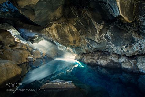 The Blue Cave The Small Lava Cave Of Grjótagjá Near Lake Mývatn