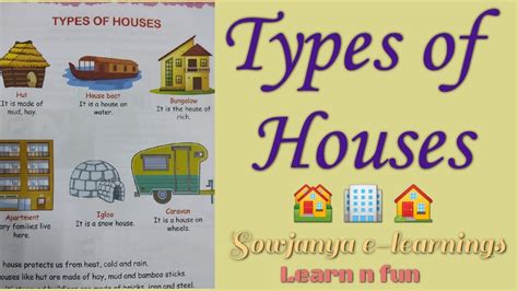 Types Of Houses Different Types Of Houses For Kids How To Teach Evs
