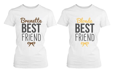 Blonde And Brunette Matching Best Friend Shirts