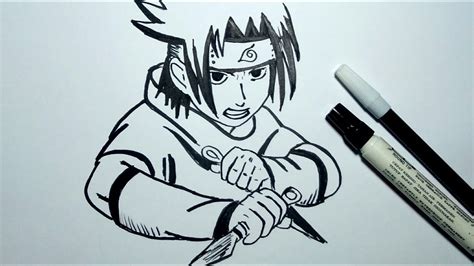 Cara Menggambar Sasuke Uchiha Untuk Pemula Naruto Youtube