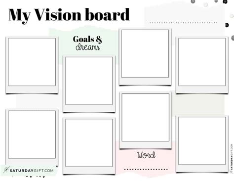 Free Printable Vision Board Template 2023 Free Printable Templates