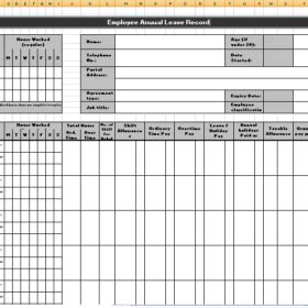 The annual leave program (alp) allows for the replacement of traditional vacation and sick leave programs with a more versatile annual. Annual Leave Staff Template Record / Log Of An Employee S ...