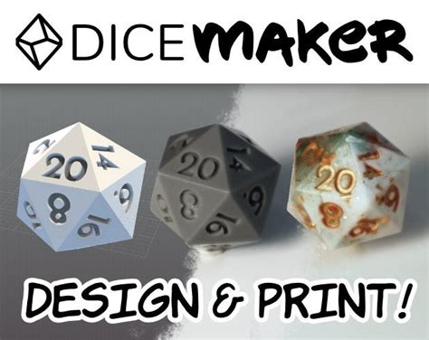 Introducing Dicemaker A Dice Design Tool For Your 3d Printed Masters