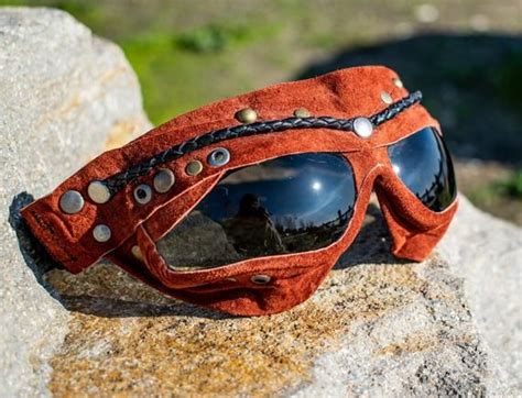 Best Burning Man Goggles Out There Rust Leather A Steampunk Etsy Oakley Sunglasses Unique