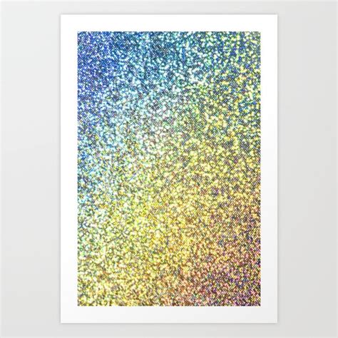 Buy Turquoise And Gold Glitter Ombre Art Print By Newburydesigns