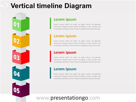 Free Vertical Timeline Cubes Powerpoint Diagram Powerpoint Timeline