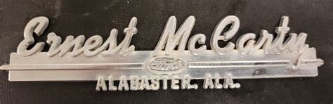Ernest Mccarty Ford Alabastro Ala Emblema De Distribuidor De