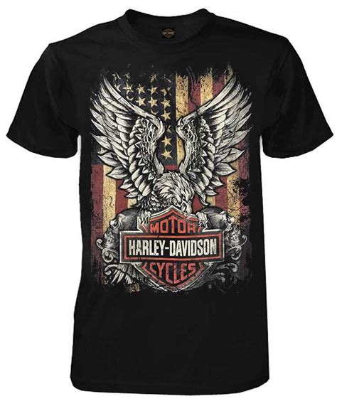 Harley Davidson Hommes Custom Freedom Manches Courtes Col Rond Tee