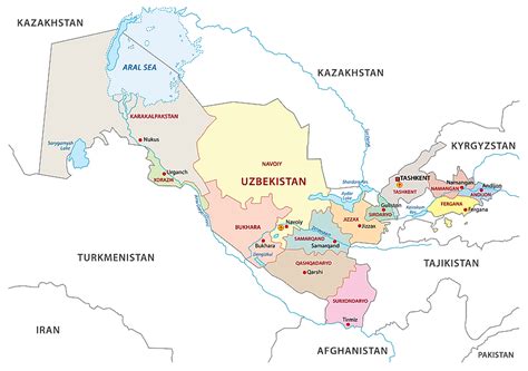 Uzbekistan Map Political Map Of Uzbekistan Nations Online Project