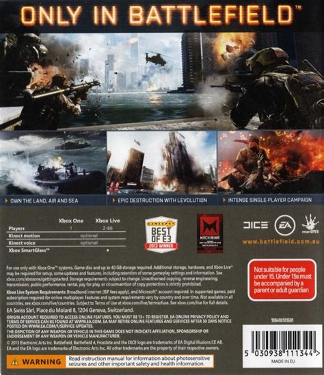 Battlefield 4 2013 Xbox One Box Cover Art Mobygames