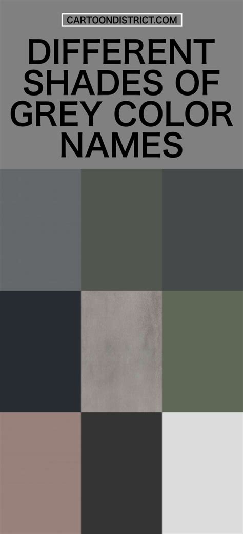 25 Different Shades Of Grey Color Names