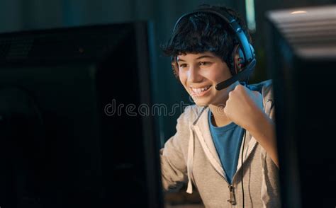 Young Gamer Playing Online Video Games Stock Photo Image Of Home