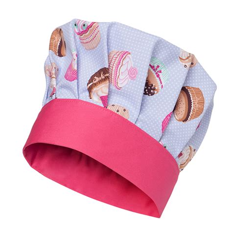 Un toque de elegancia para los cocineros también de hoy. Gorro de cocina estampado cupcakes | Artel Uniformes