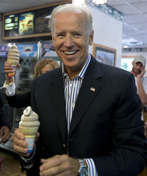 Joe Biden Eating Ice Cream Joe Biden Having Ice Cream While