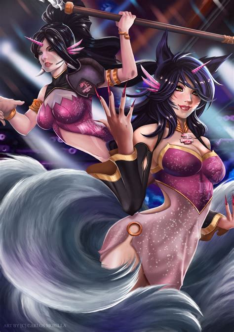 League Of Legends Sexy Girls Ahri And Nidalee Unicorns Of Love By