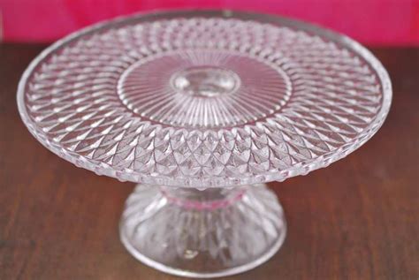 Cake stand wedding cake stand decorative cake stand set/2metal cake stand square. Glass Pedestal Vintage Cake Stand Set 11x9