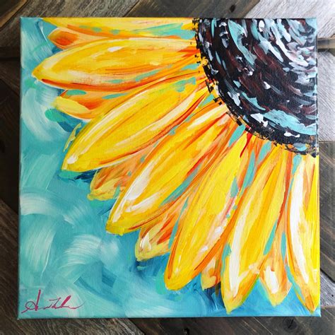 727 Paint And Sip Brushstroke Sunflower At Mason And Main 630pm