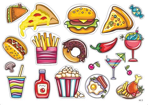 24 Food Stickers Png