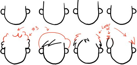 The more you practice this simple exercise, the more easily you will be able to complete and make corrections to head drawings in the future. How to Draw Boys and Mens Hair Styles for Cartoon ...