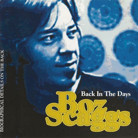 Boz Scaggs Back In The Days 1996 Cd Discogs