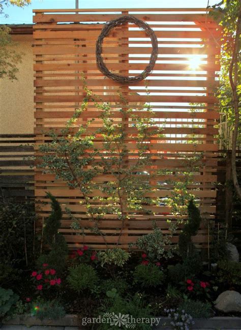 Our screen is essentially a short fence with large lattice panels that provide a sense of intimacy, but are open enough to allow for a view. A DIY Espalier Privacy Screen for the Backyard - Garden ...