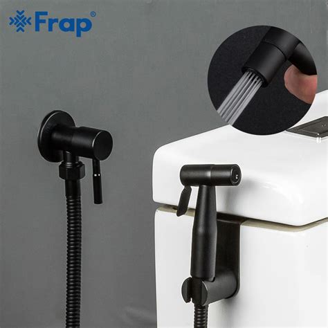 Frap Black Bidets Bathroom Hand Shower Bidet Toilet Sprayer Hygienic Shower Bidet Tap Wall Mount
