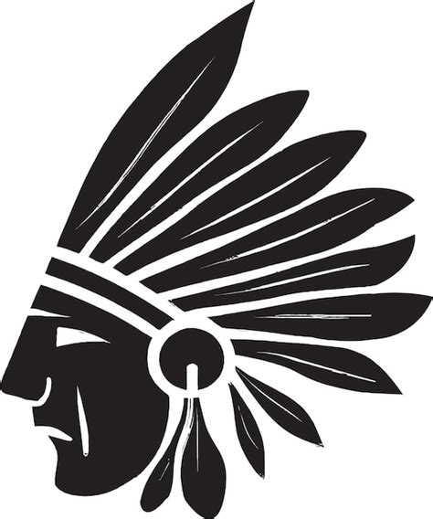 Premium Vector Feather Headdress Native American Logo