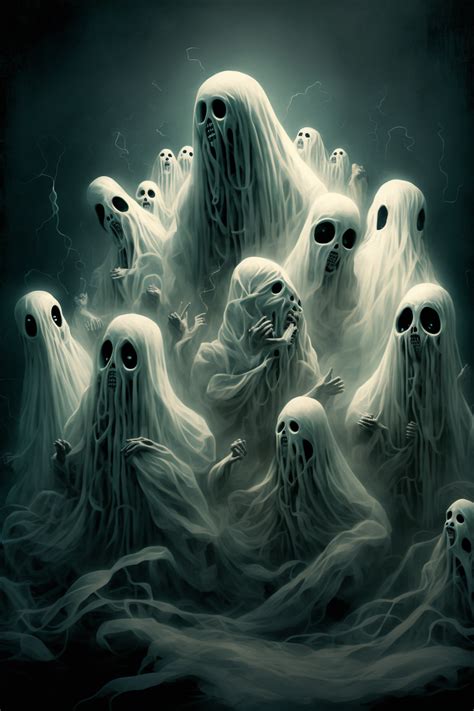A Giant Pile Of Scary Creepy Ghosts By Marty270472 On Deviantart