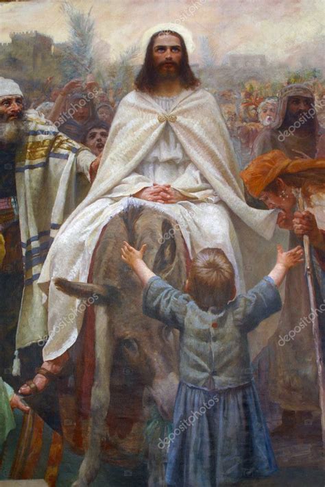 Jesus Triumphal Entry Into Jerusalem Stock Photo By ©zatletic 14273063