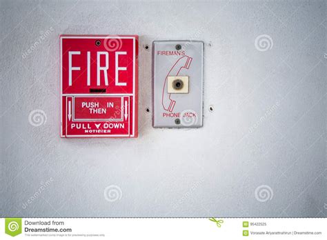 Red Fire Alarm Switch Stock Image Image Of Switch Safe 95422525