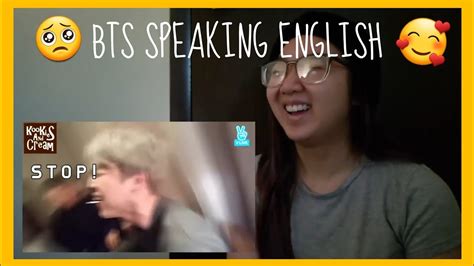 Bts Speaking English Compilation Reaction Youtube