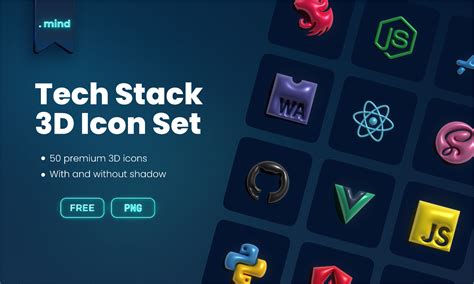 Tech Stack 3d Icon Set Figma Community