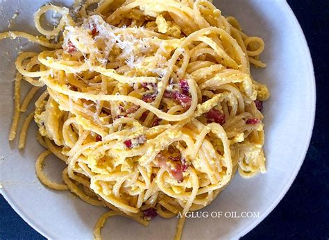 Creamy Spaghetti Carbonara A Glug Of Oil