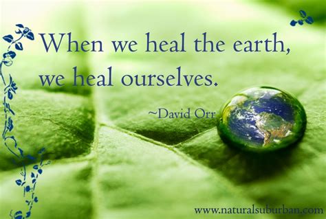 When We Heal The Earth We Heal Ourselves Environment Quotes