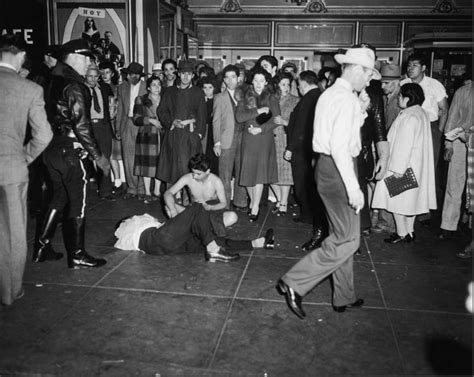 Photo Latinos Attacked In Downtown Los Angeles Sparking Zoot Suit Riots