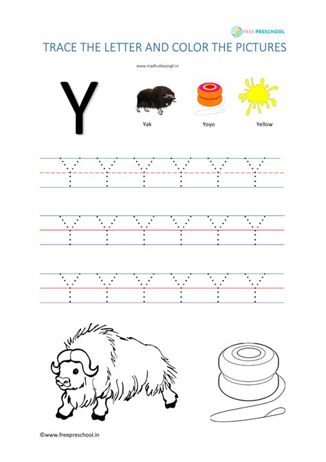 Alphabet Tracing Letter Yy Free Preschool