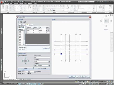 Whats New In Autocad Architecture 2011 Custom Column Grid Youtube