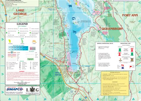 Lake George Boating Map Mammoth Mountain Trail Map