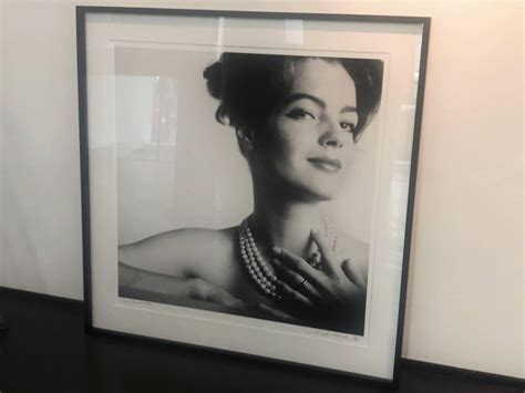 Douglas Kirkland Portrait Of Romy Schneider Almost Naked Only With A Pearl Necklace Touching