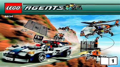 8634 Lego Agents Turbocar Chase Instruction Booklet Youtube